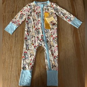 Little Sleepies Blue and Multicolor Kids Pajamas